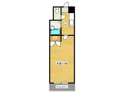 NO.27ジーサイドアネックス(1K/4階)の間取り写真