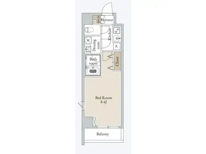 CAVANA清澄(1K/5階)の間取り写真