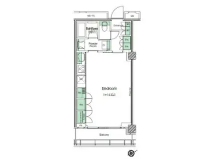 SHIBUYACAST. APARTMENT(ワンルーム/15階)の間取り写真