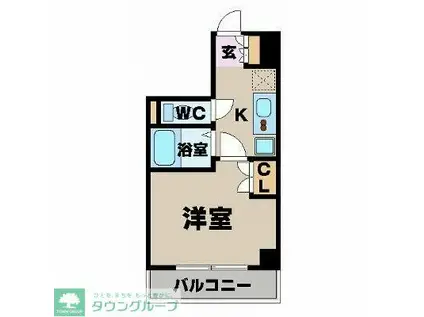 ヴァレッシア荻窪シティ(1K/2階)の間取り写真