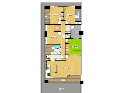 ランドゥール城南の杜(4LDK/1階)の間取り写真