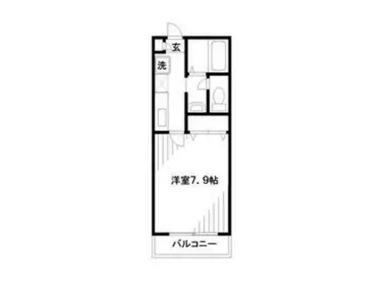 エクセルシオⅡ(1K/2階)の間取り写真