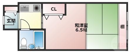 ステュディオ新御堂(1K/9階)の間取り写真