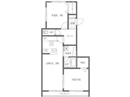 マンションサンレガーロ久喜中央II(2LDK/2階)の間取り写真