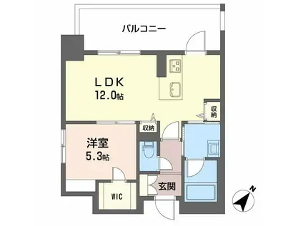 リビエラ グラン 新梅田(1LDK/9階)の間取り写真