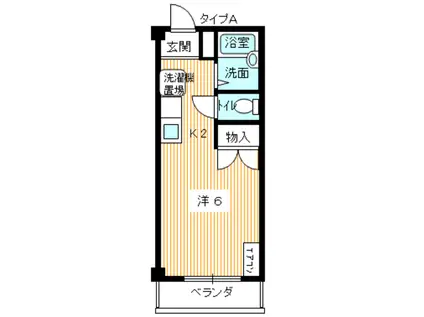 リバティ21(1K/1階)の間取り写真