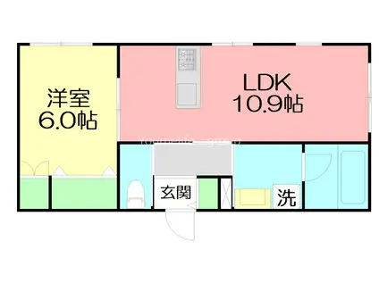 国分南3丁目メゾン(1LDK/1階)の間取り写真
