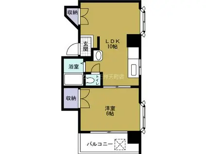 ドウェル倉本(1LDK/2階)の間取り写真