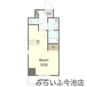 THE RESIDENCE IMAIKE イースト(1K/8階)の間取り写真