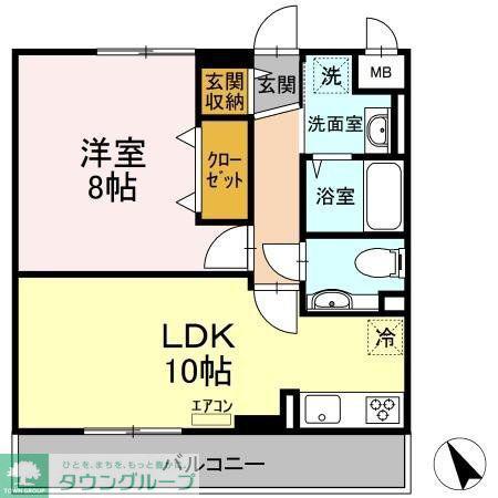 ロイヤルパレス市川(1LDK/3階)の間取り写真