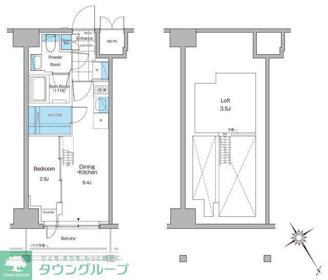 ルフォンプログレ横浜関内(1DK/14階)の間取り写真