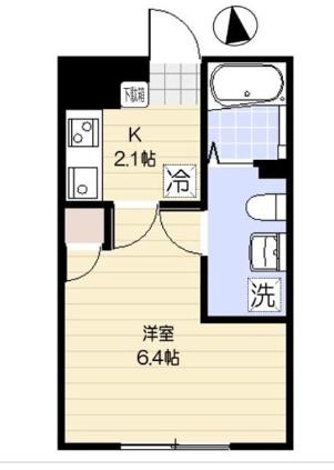 ステラ住吉(1K/3階)の間取り写真
