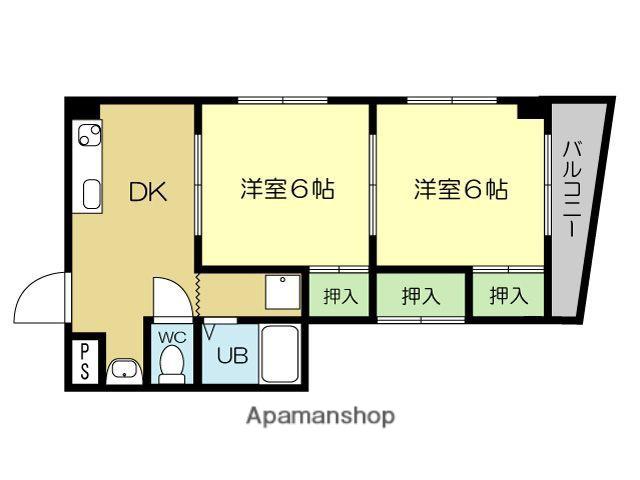 セルフィーユ今川(2DK/5階)の間取り写真
