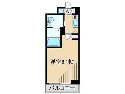 ハーモニーレジデンス新横浜(1K/8階)の間取り写真