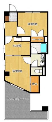 迫野ビル(2K/5階)の間取り写真