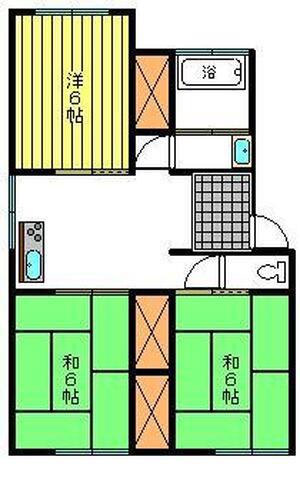 長江ハイツ(3DK/4階)の間取り写真