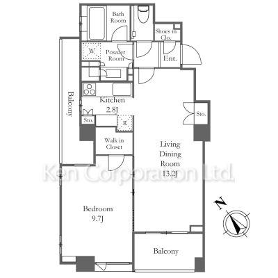 LEGASIS DAIKANYAMA (1LDK/3階)の間取り写真