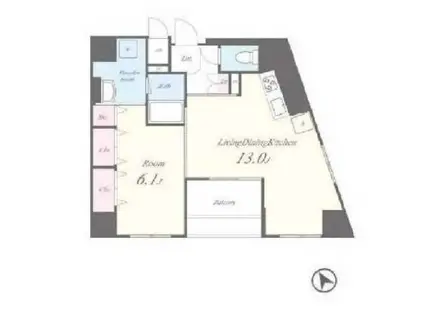 EWALU(1LDK/4階)の間取り写真