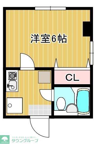 杉山ビル(1K/1階)の間取り写真