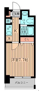 HUMANハイム船橋(1K/5階)の間取り写真