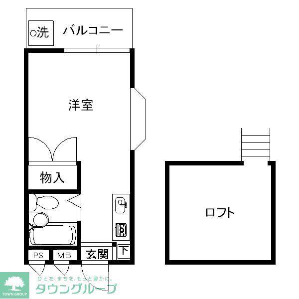 ローレルハイツ大泉学園(ワンルーム/2階)の間取り写真