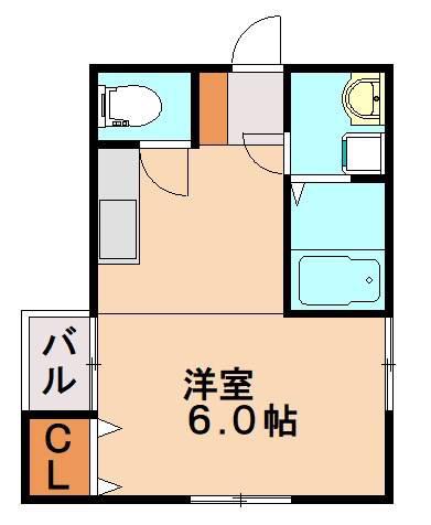 グッドライフ折尾(1K/1階)の間取り写真