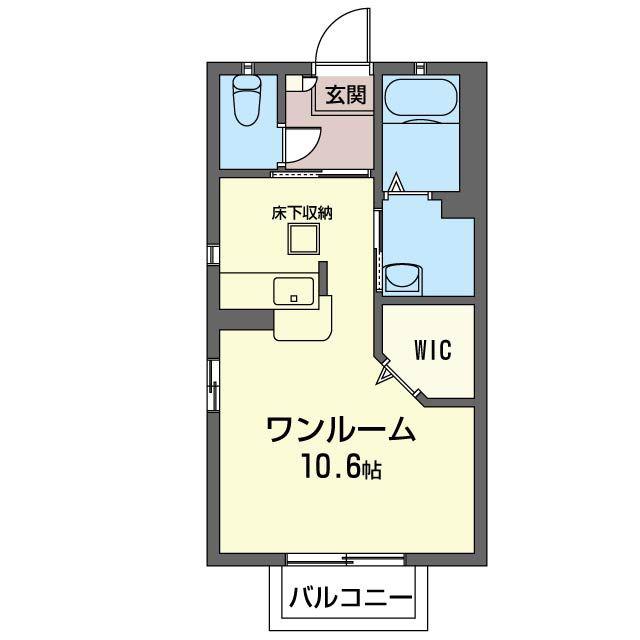 やまぶき(ワンルーム/1階)の間取り写真
