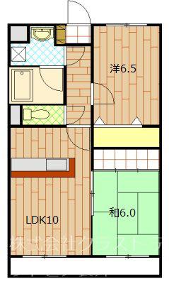 グランピアII(2LDK/2階)の間取り写真