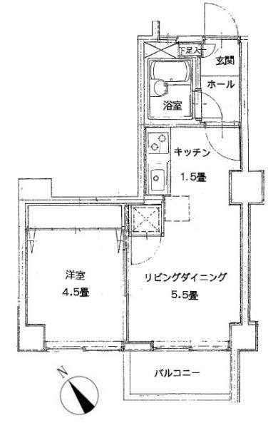 NAKAMEGURO ARKII(1LDK/2階)の間取り写真