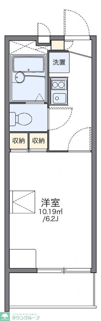 レオパレス九番街(1K/2階)の間取り写真