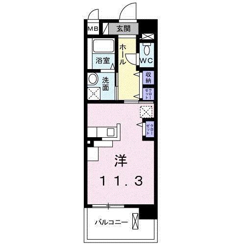関東鉄道常総線 南守谷駅 徒歩13分 4階建 築14年(ワンルーム/2階)の間取り写真