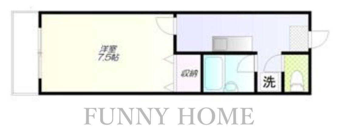 YMO駒沢(1K/3階)の間取り写真