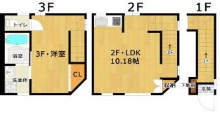 フルール旗の台(1LDK/1階)の間取り写真
