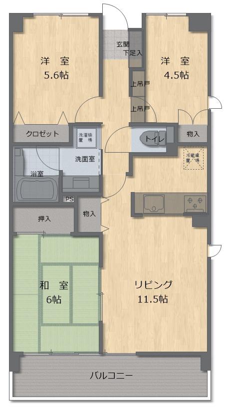 GREAT HEIM(3LDK/4階)の間取り写真