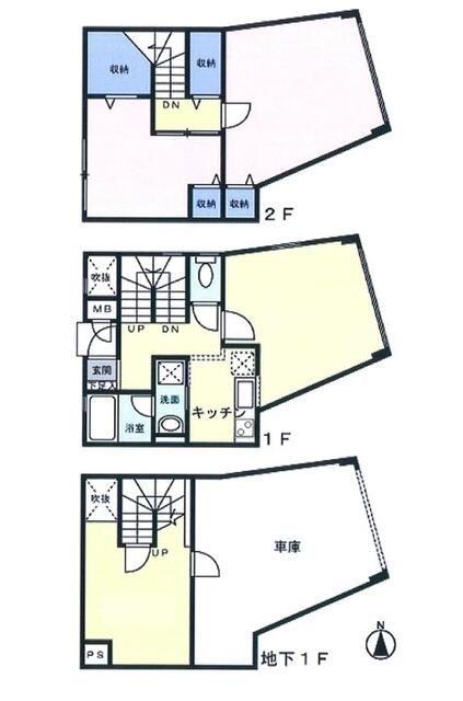 若林プレムヒルズ(3LDK/2階)の間取り写真