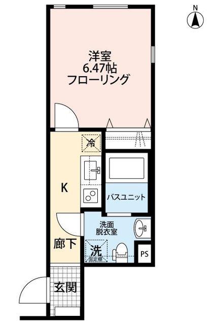 THE CLASS(1K/2階)の間取り写真