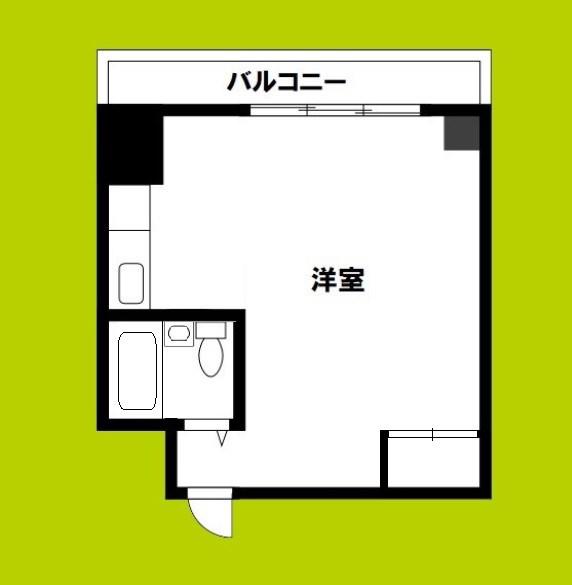南堀江スカイハイツ(ワンルーム/8階)の間取り写真