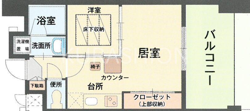 エステート・モア・高砂倶楽部(1LDK/4階)の間取り写真
