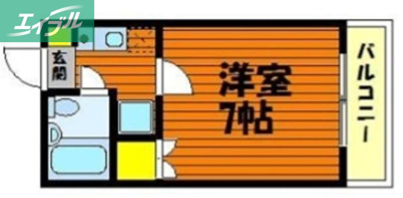 エスペーロ伊島(1K/1階)の間取り写真