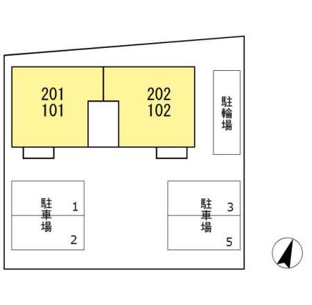 コーポミナモトII(2DK/1階)の間取り写真