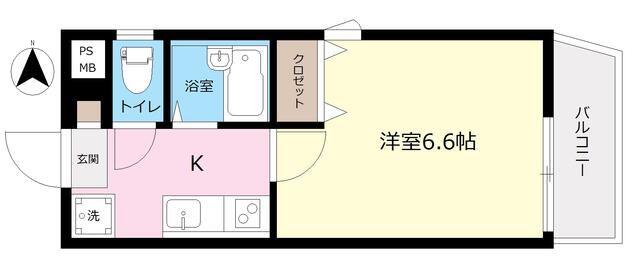 ピュア東高円寺(1K/2階)の間取り写真