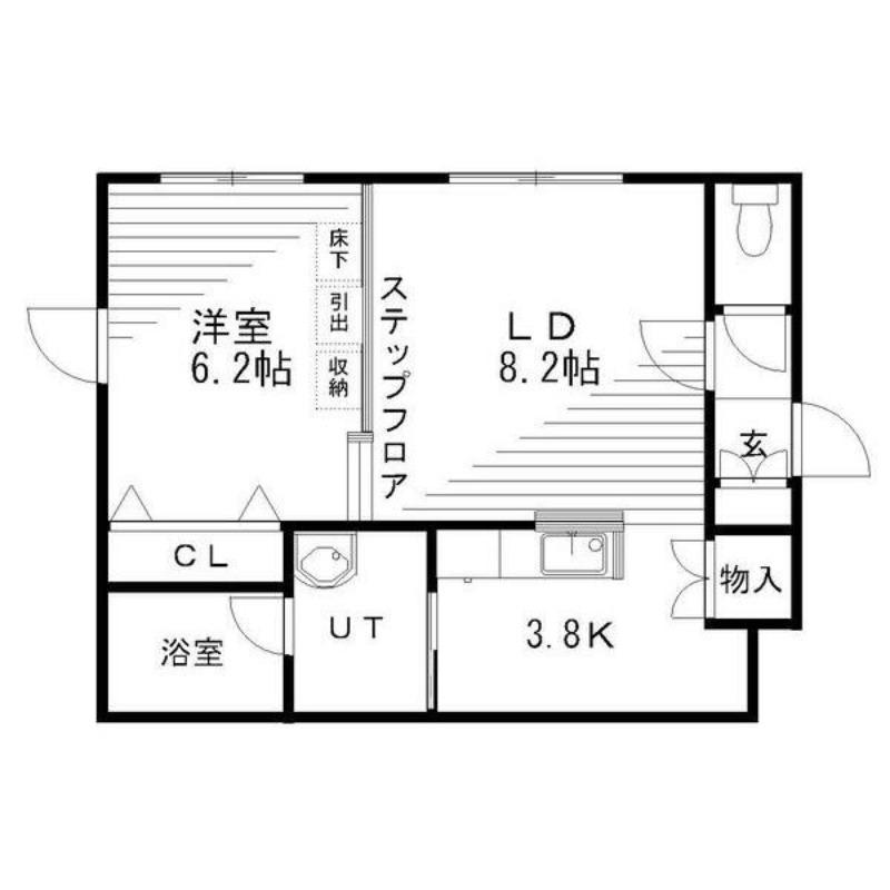 プレシャス弐番館(1LDK/3階)の間取り写真