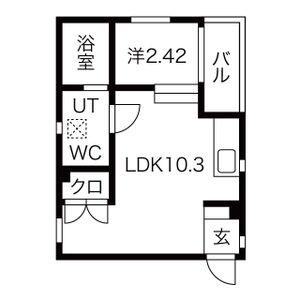 LUGAR BONITO(1LDK/3階)の間取り写真