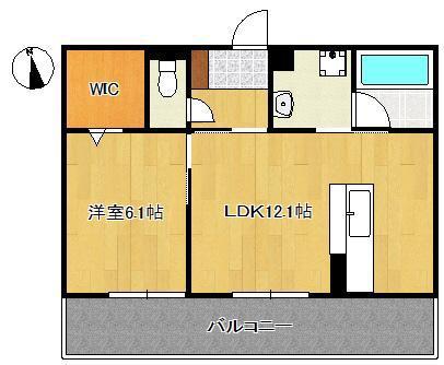 D-ROOM原町(1LDK/3階)の間取り写真