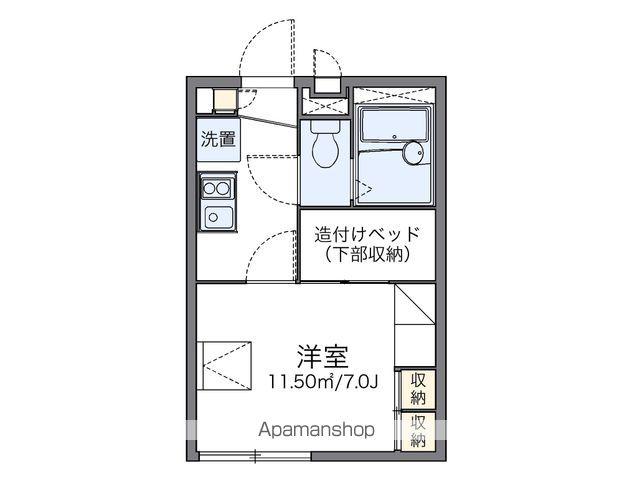 レオパレススワ フレール(1K/1階)の間取り写真