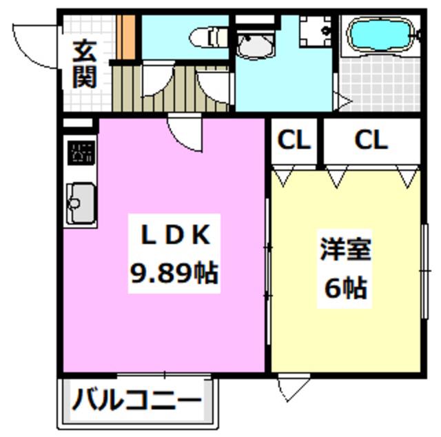 LA-CREA茨木寺田町(1LDK/3階)の間取り写真