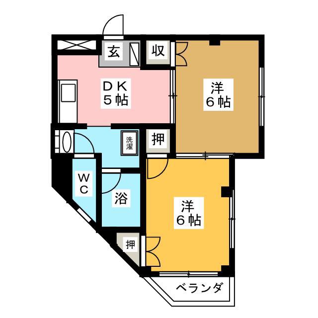 LIBRA21(2DK/3階)の間取り写真