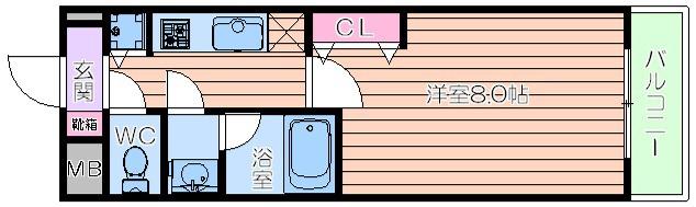 ONE ROOF FLAT TENJINBASHI(1K/10階)の間取り写真