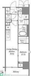 ACP RESIDENCE 浅草(1LDK/6階)の間取り写真