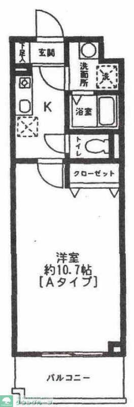 エトワール久保田(1K/2階)の間取り写真